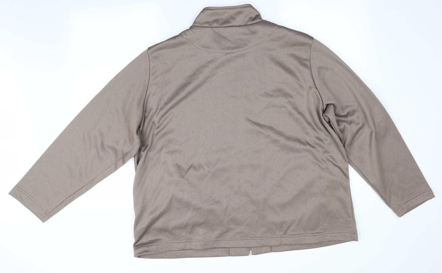 Damart Womens Beige   Full Zip Sweatshirt Size 22  - Floral Logo