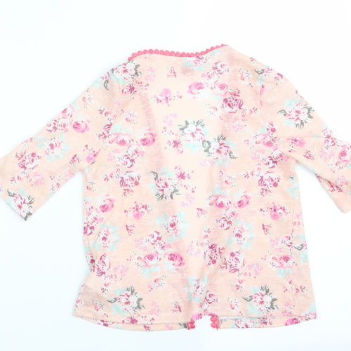 Young Dimension Girls Pink Floral  Cardigan Jumper Size 3-4 Years