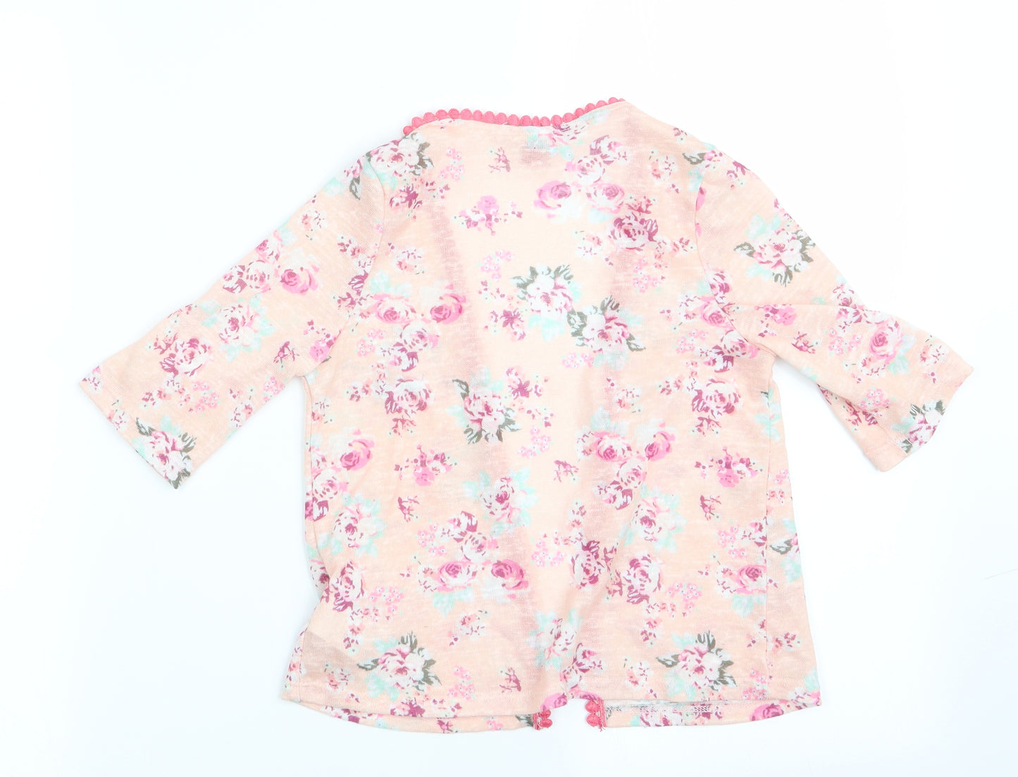 Young Dimension Girls Pink Floral  Cardigan Jumper Size 3-4 Years