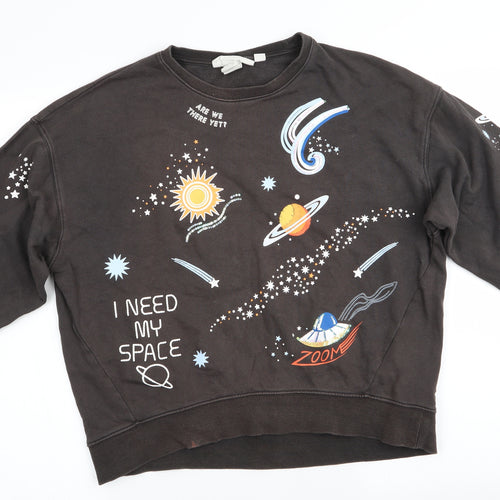 H&M Mens Brown   Pullover Sweatshirt Size S  - Space