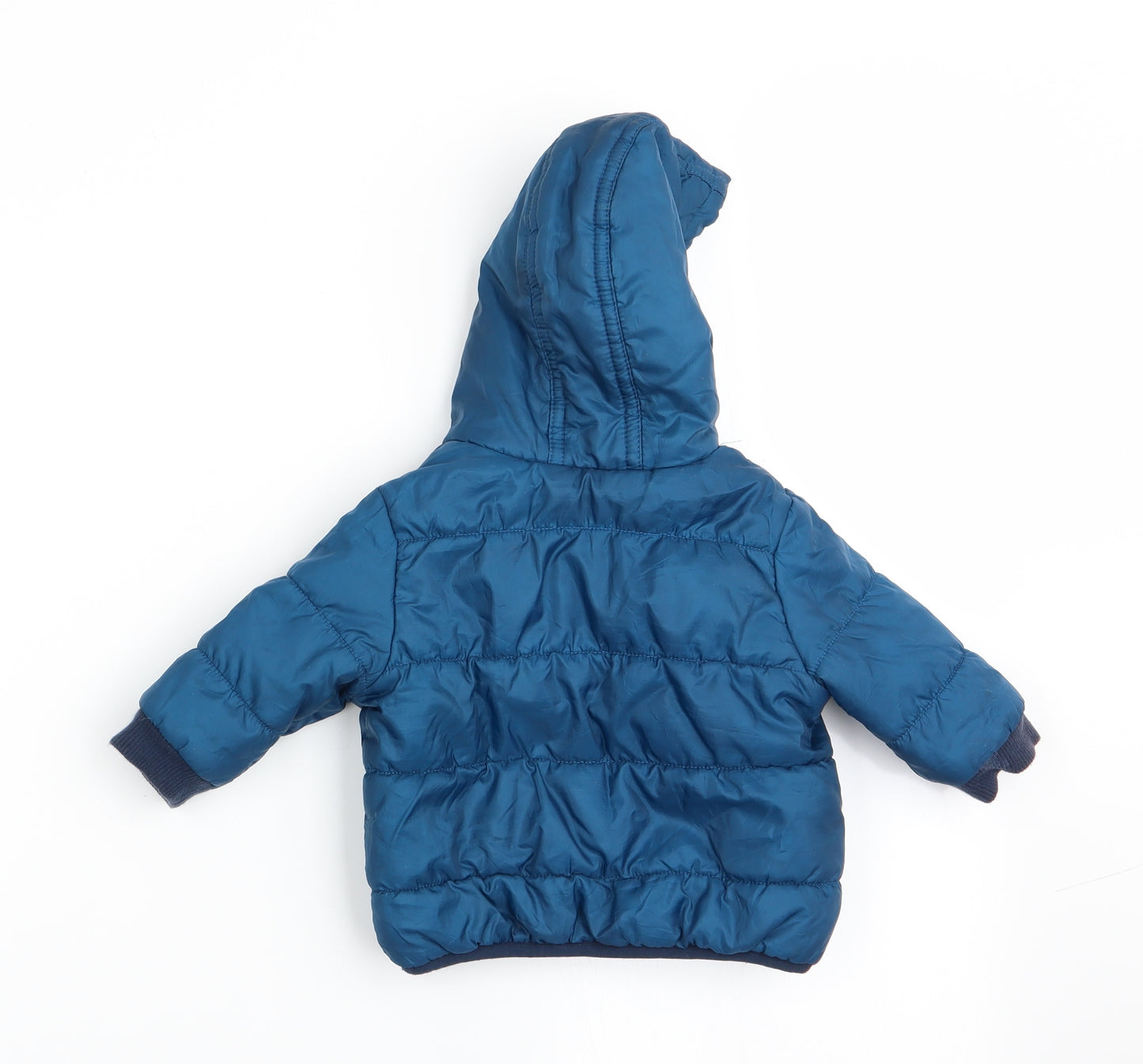 NEXT Boys Blue   Anorak Coat Size 3-6 Months  - Fleece Lined