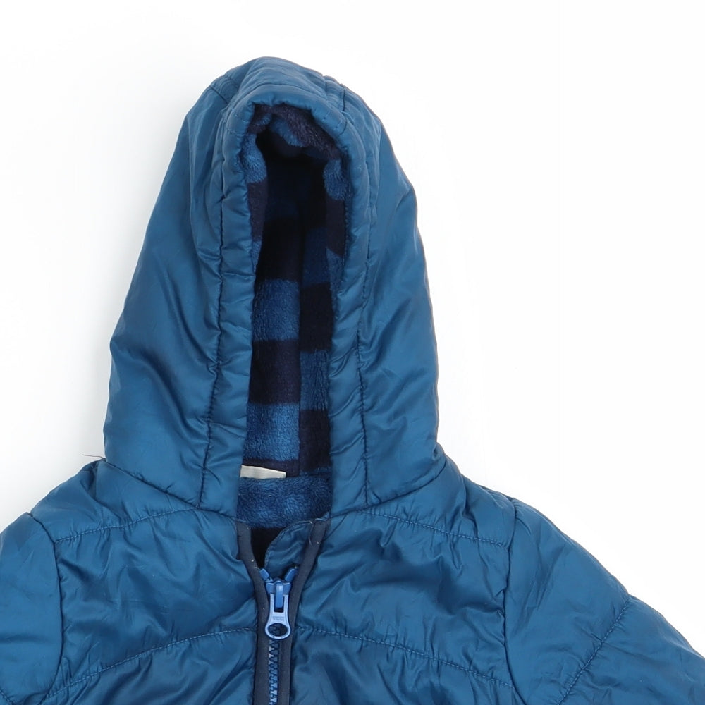NEXT Boys Blue   Anorak Coat Size 3-6 Months  - Fleece Lined