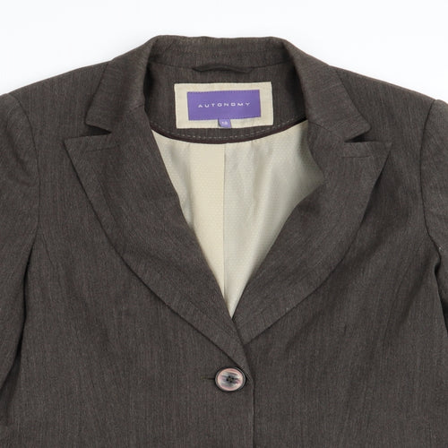 Autonomy Womens Brown   Jacket Suit Jacket Size 12