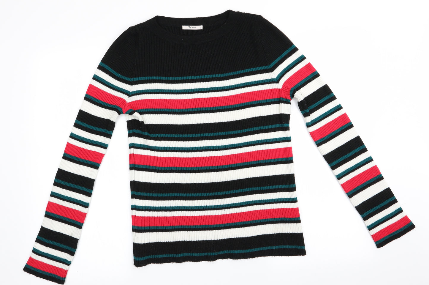 TU Womens Multicoloured Striped  Pullover Jumper Size 16