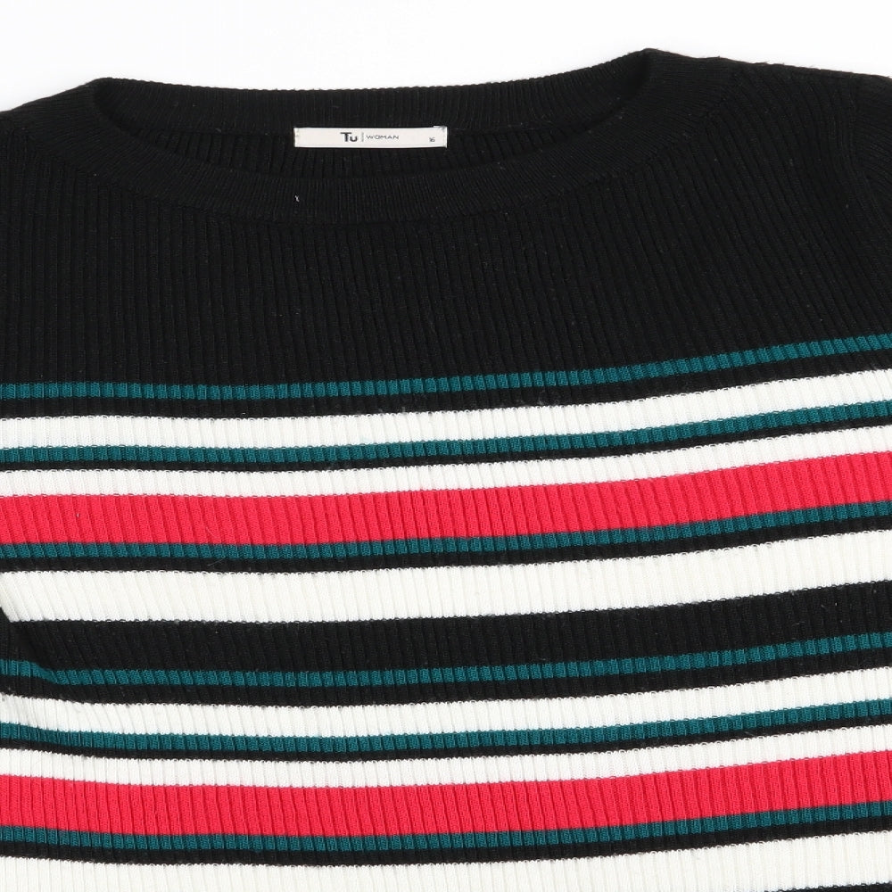 TU Womens Multicoloured Striped  Pullover Jumper Size 16