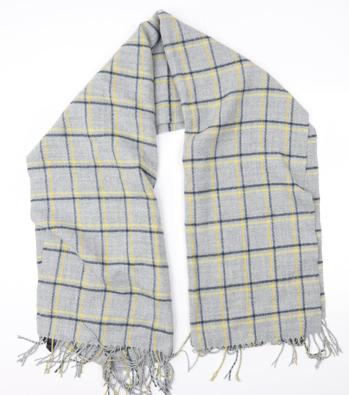 Accessorize Womens Grey Plaid Scarf