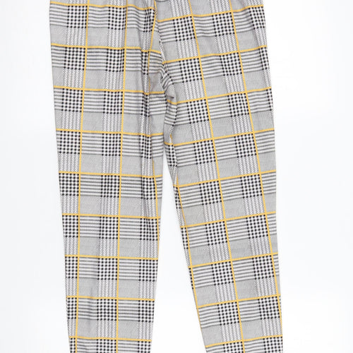 SheIn Womens Grey Plaid  Trousers  Size M L26 in