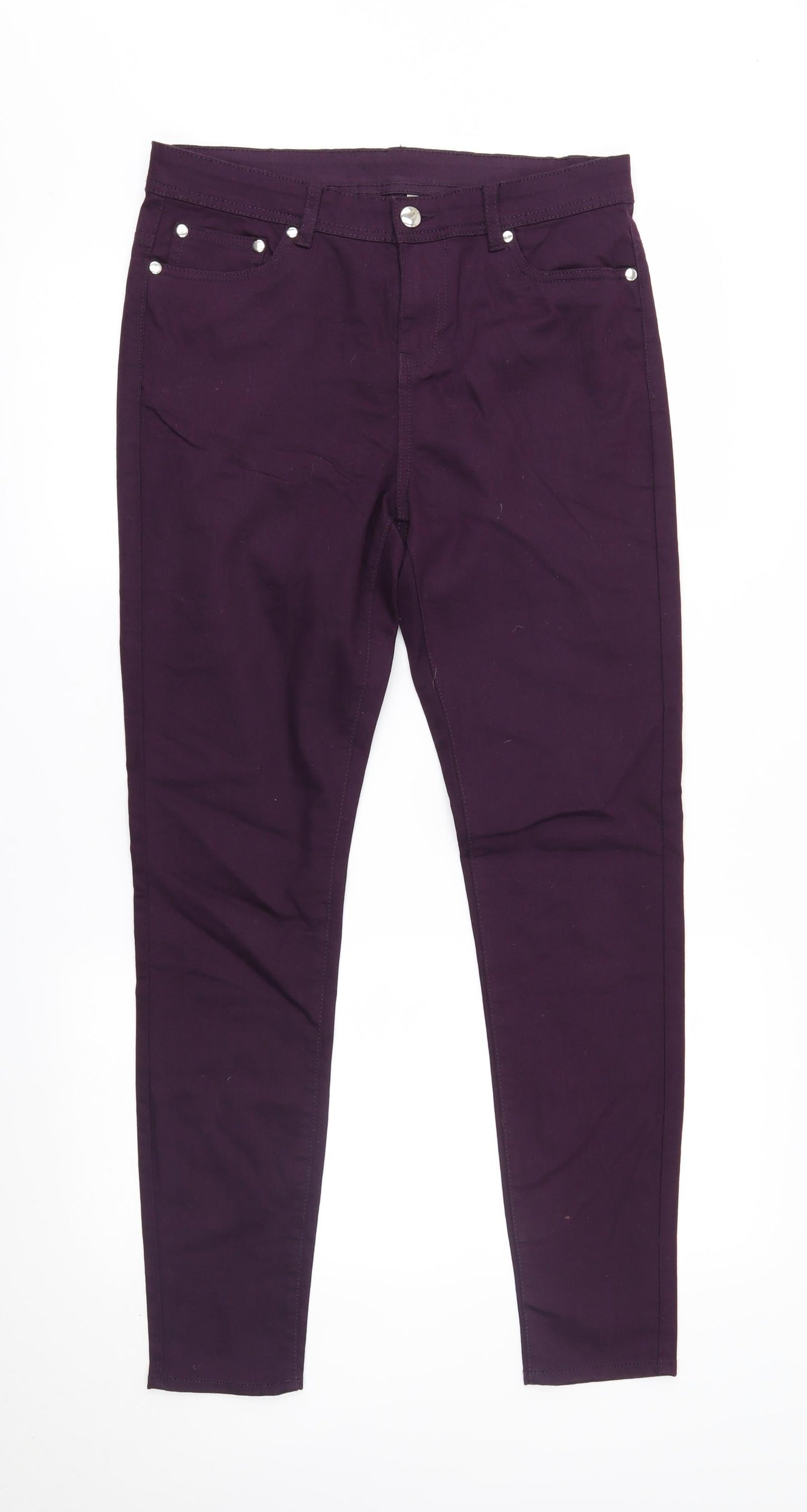 intuition Womens Purple   Straight Jeans Size 12 L29 in