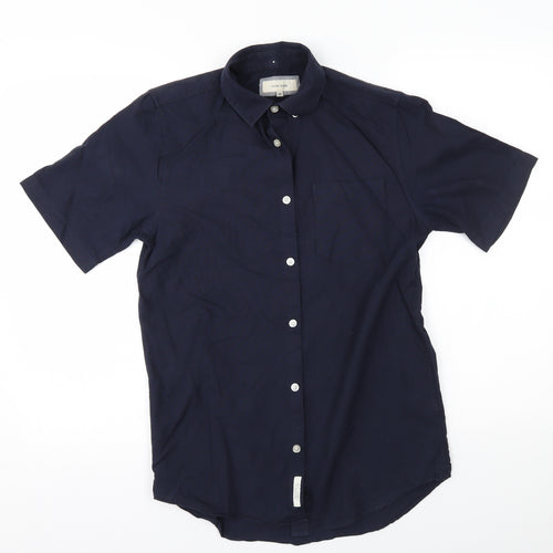 River Island Mens Blue    Button-Up Size XS