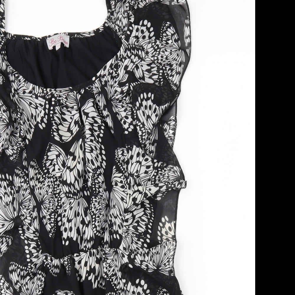be beau Womens Grey Floral  A-Line  Size 12