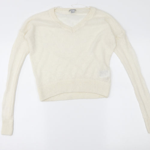 H&M Womens Ivory   Pullover Jumper Size S