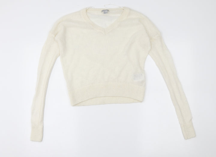 H&M Womens Ivory Pullover Jumper Size S