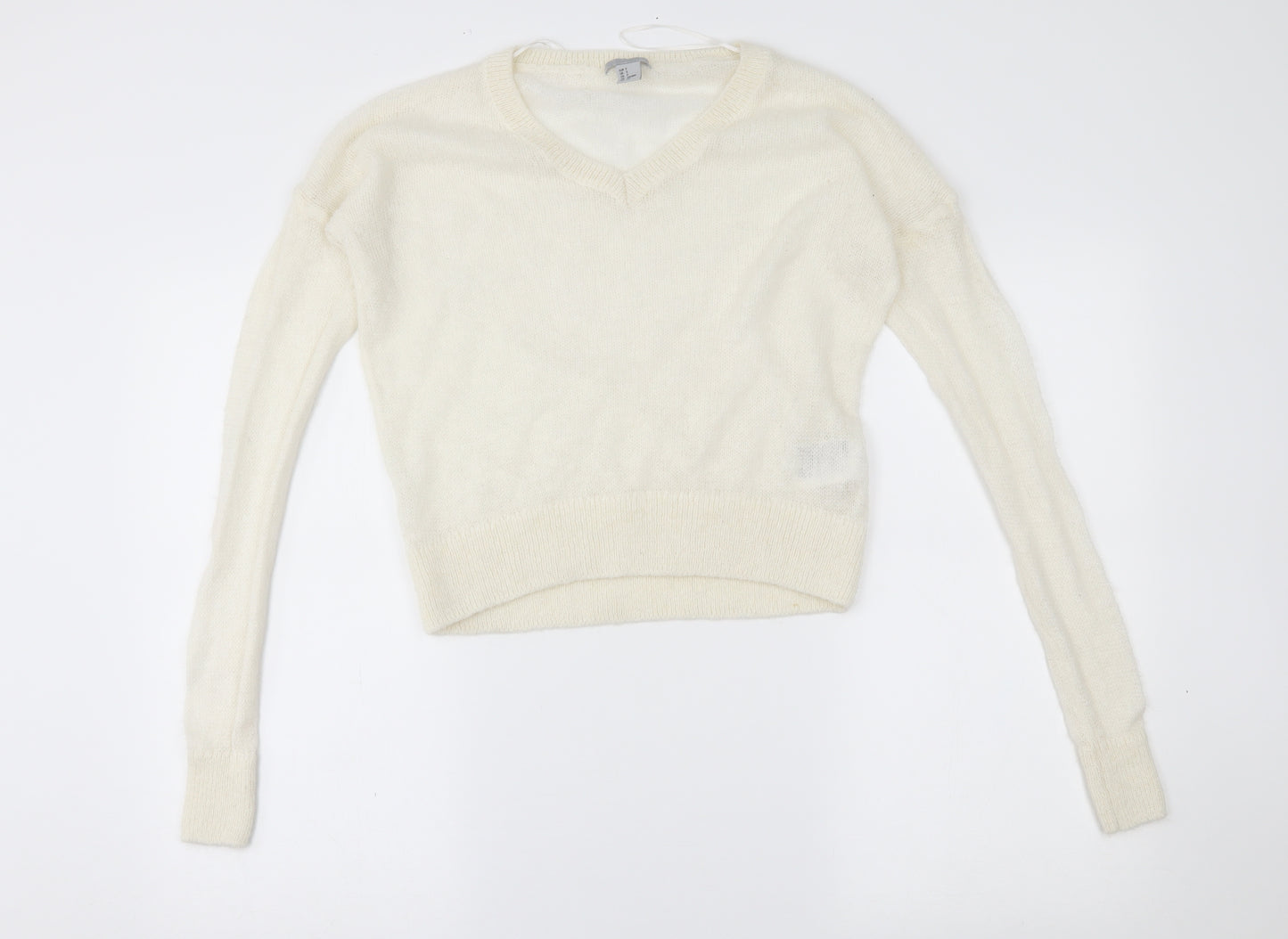H&M Womens Ivory   Pullover Jumper Size S