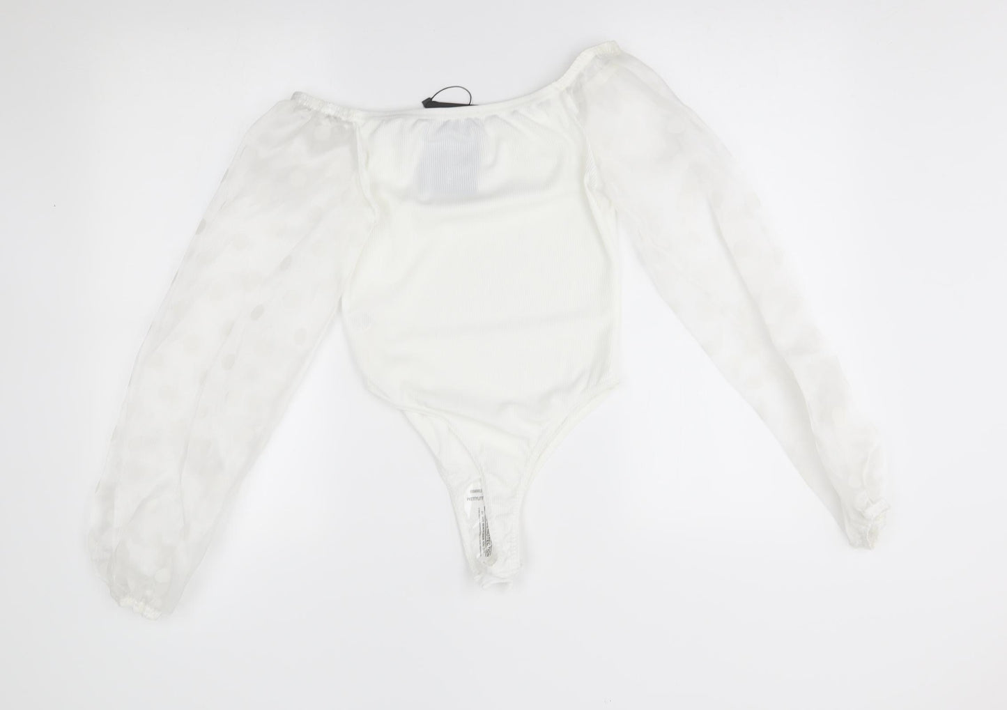 PRETTYLITTLETHING Womens White   Bodysuit One-Piece Size 10
