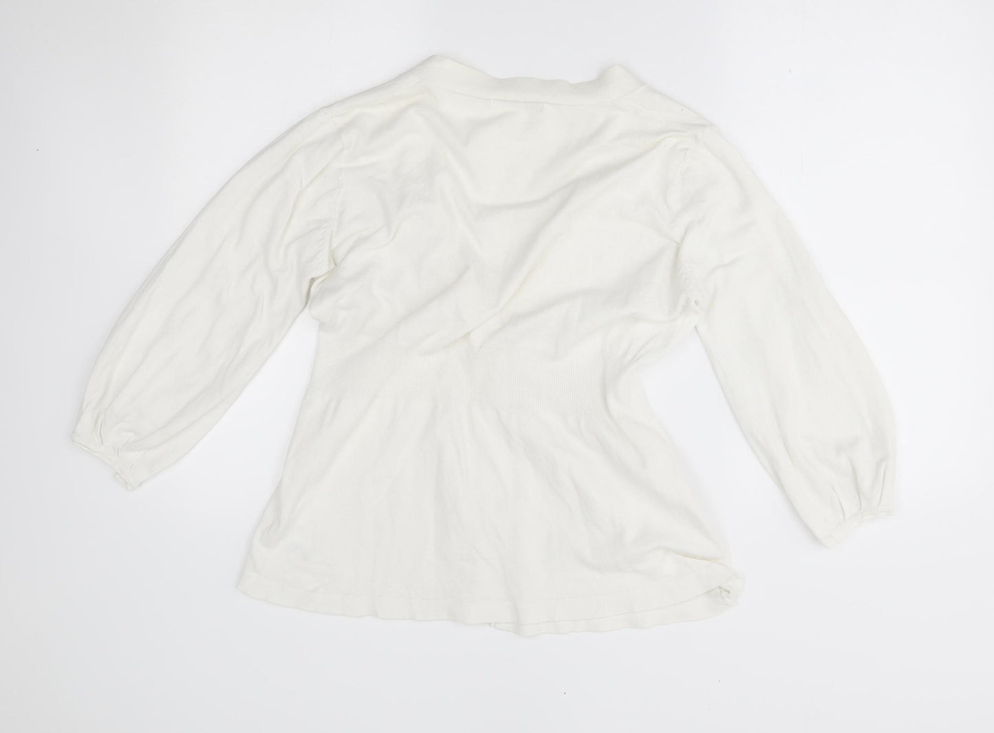 George Womens White   Cardigan Jumper Size 16