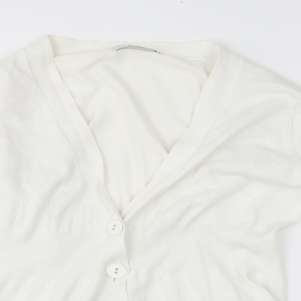George Womens White   Cardigan Jumper Size 16