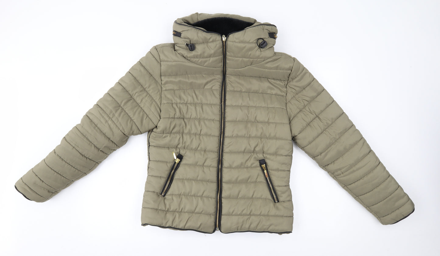 Rising Womens Green   Quilted Coat Size L
