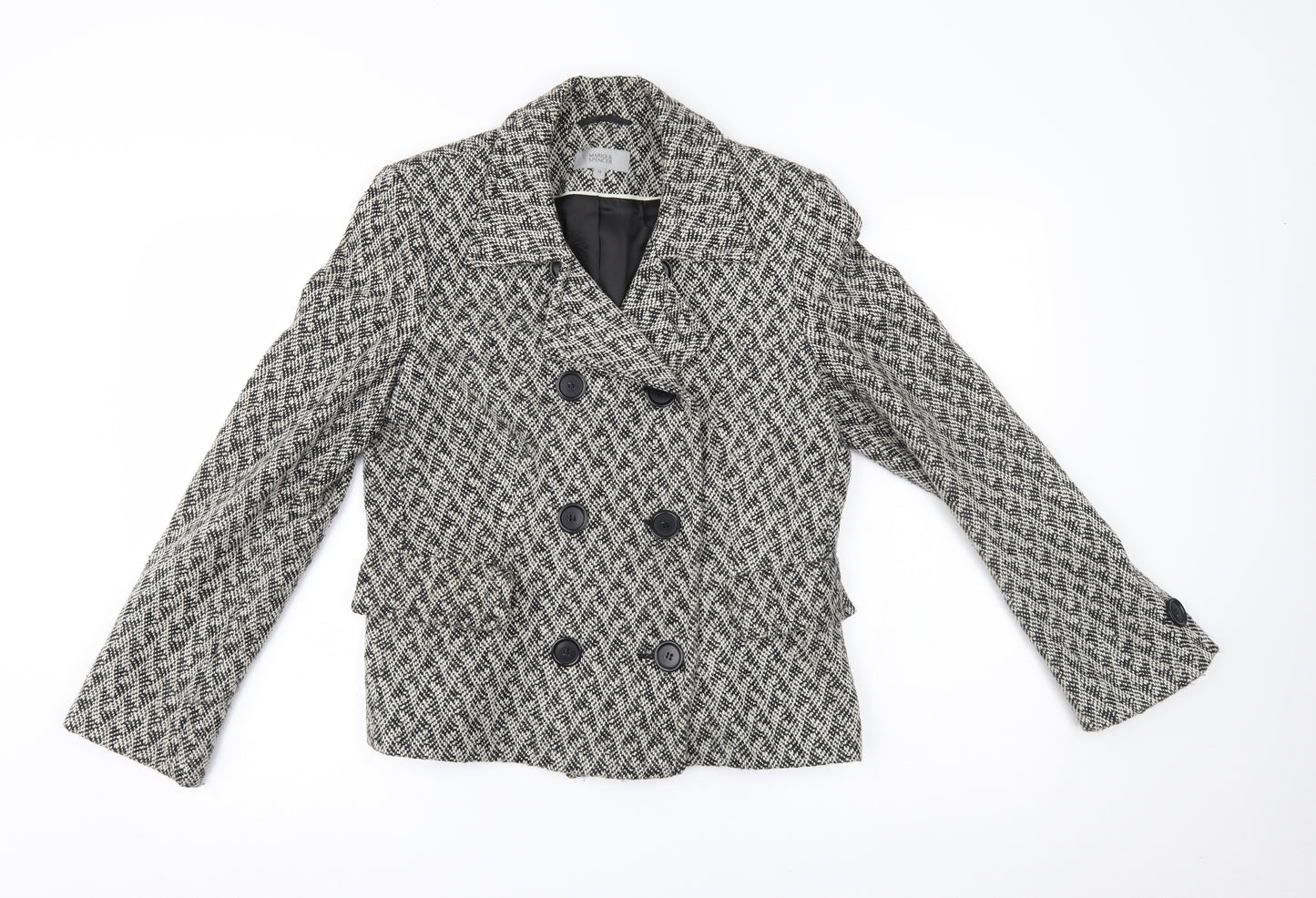 M&S Womens Grey   Jacket Blazer Size 14