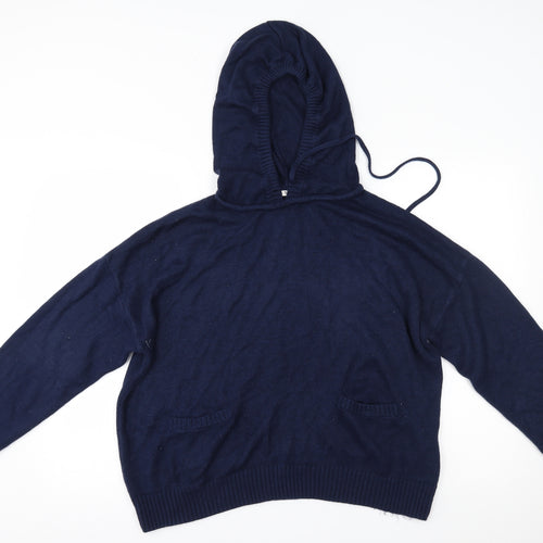 TU Womens Blue   Pullover Hoodie Size L