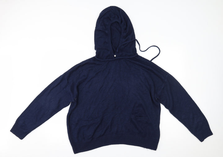 TU Womens Blue Pullover Hoodie Size L