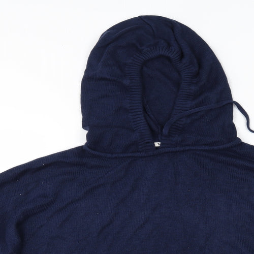 TU Womens Blue   Pullover Hoodie Size L