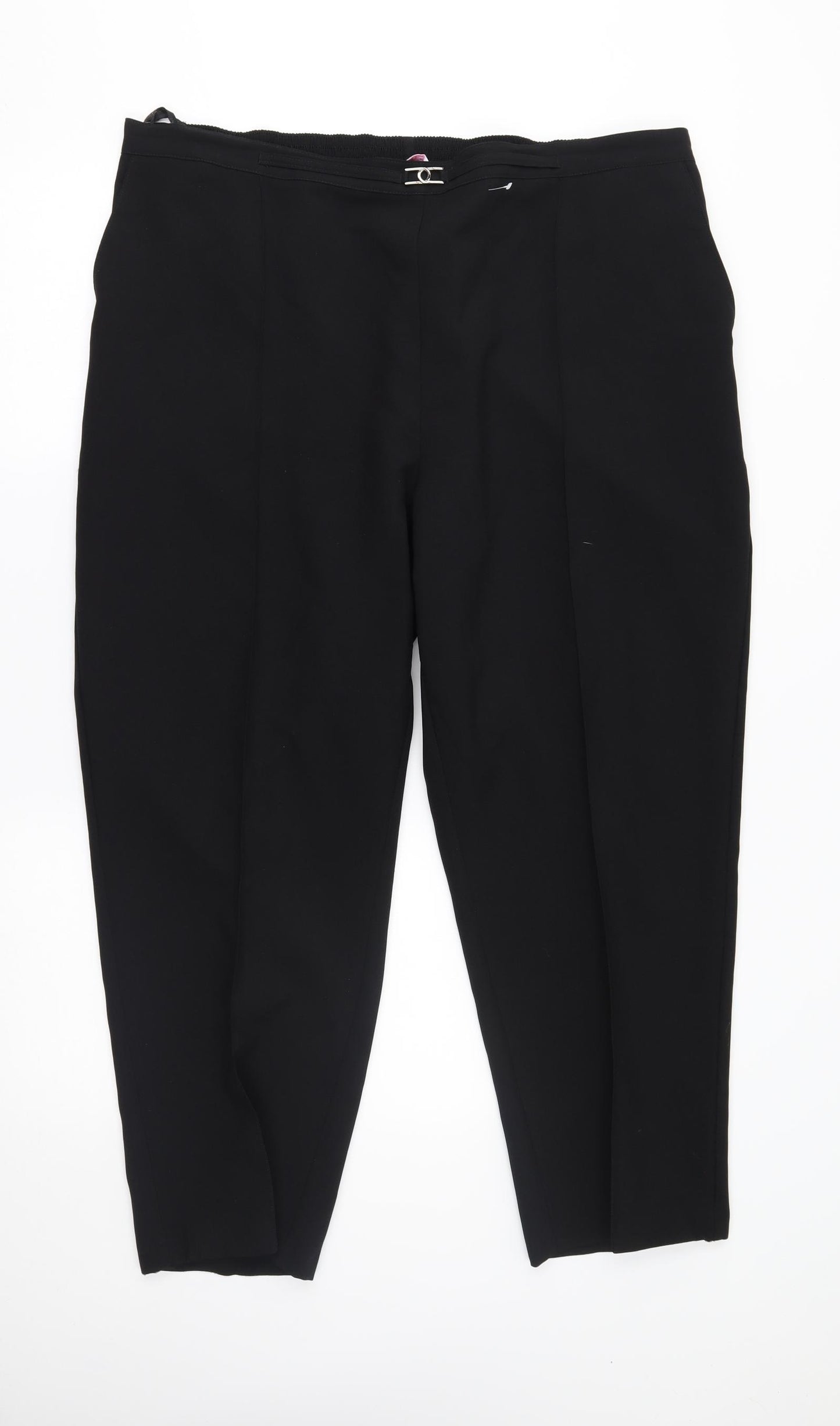 Slimma Womens Black   Trousers  Size 22 L28 in