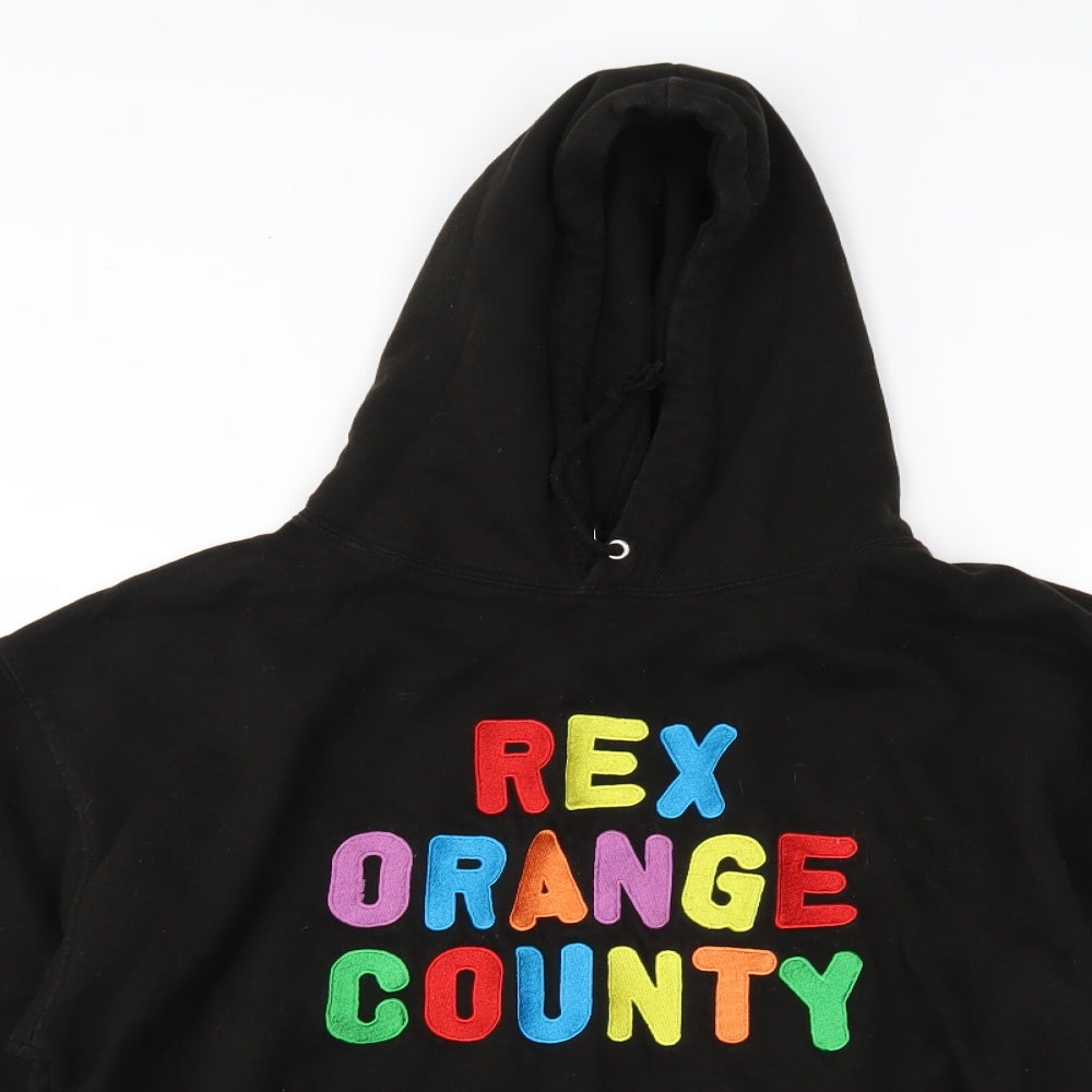 Just hoods Mens Black   Pullover Hoodie Size L  - rex orange county