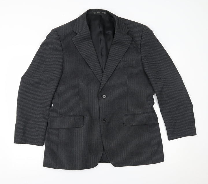 Pinstripe Mens Black Striped  Jacket Blazer
