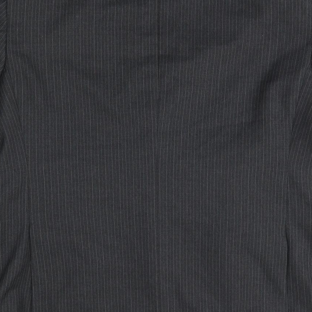 Pinstripe Mens Black Striped  Jacket Blazer