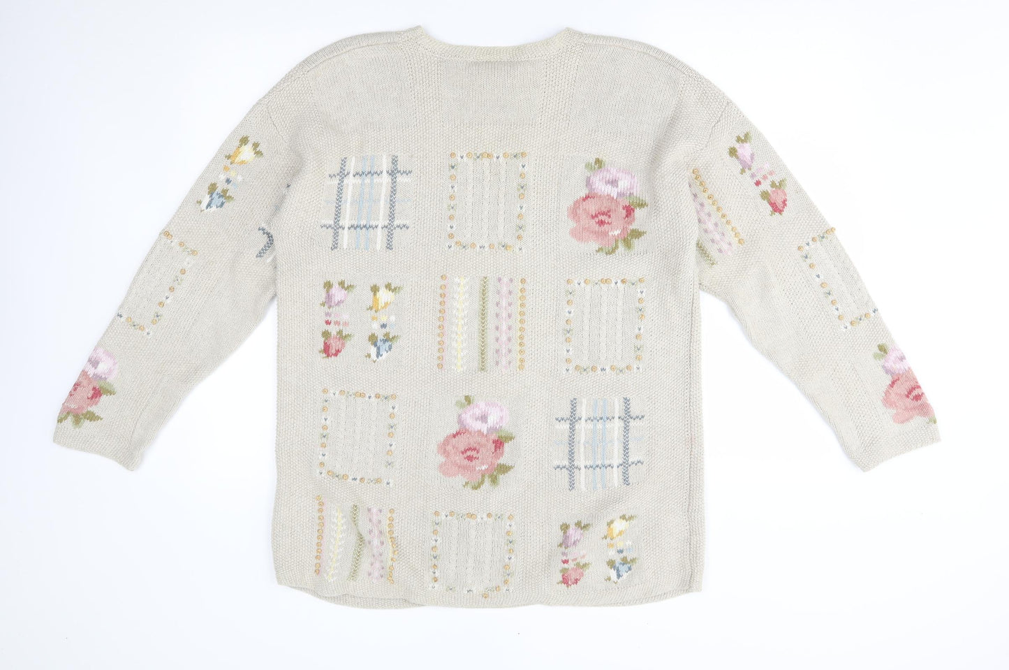Laura Ashley Womens Beige   Pullover Jumper Size M