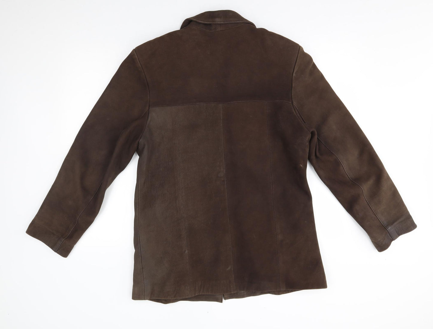 camaieu Womens Brown   Pea Coat Coat Size L  - suede