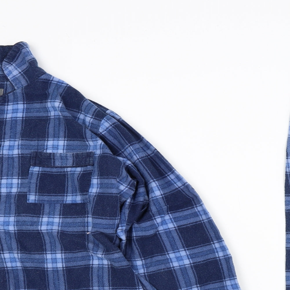 Preworn Mens Blue Check   Pyjama Set Size M