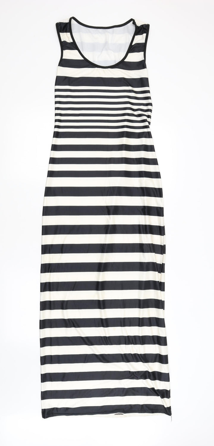 Preworn Womens Multicoloured Striped  Pencil Dress