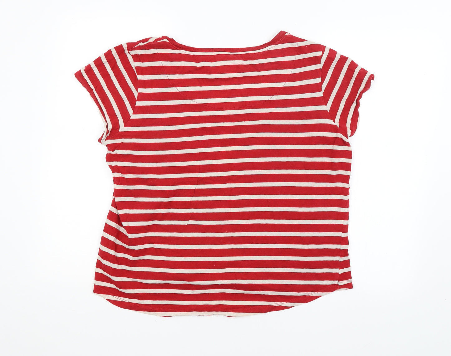Escape Reality Womens Multicoloured Striped  Basic T-Shirt Size 12