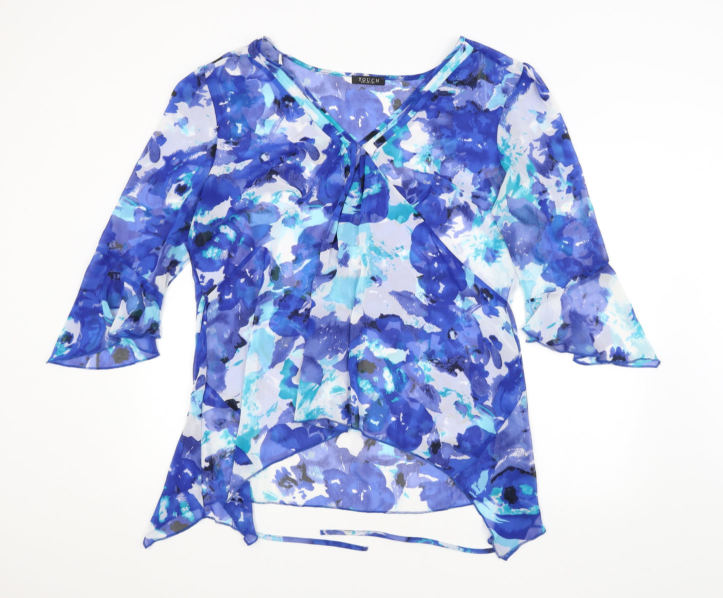 Jenny Lloyd Womens Beige Floral  Basic Blouse