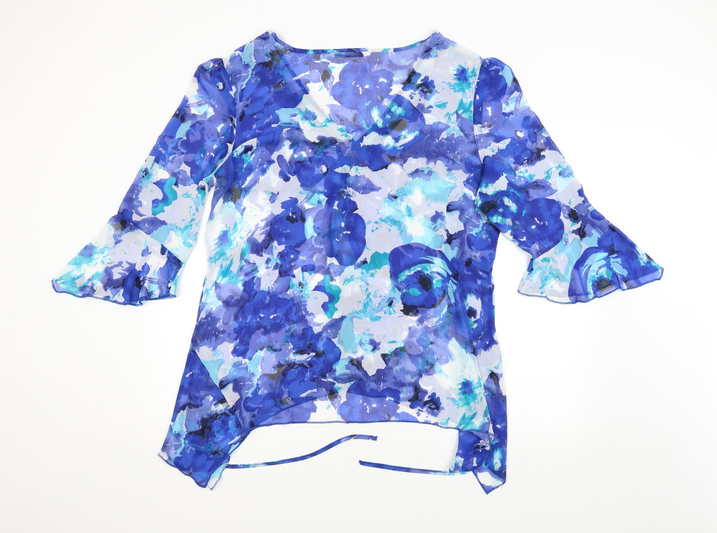 Jenny Lloyd Womens Beige Floral  Basic Blouse