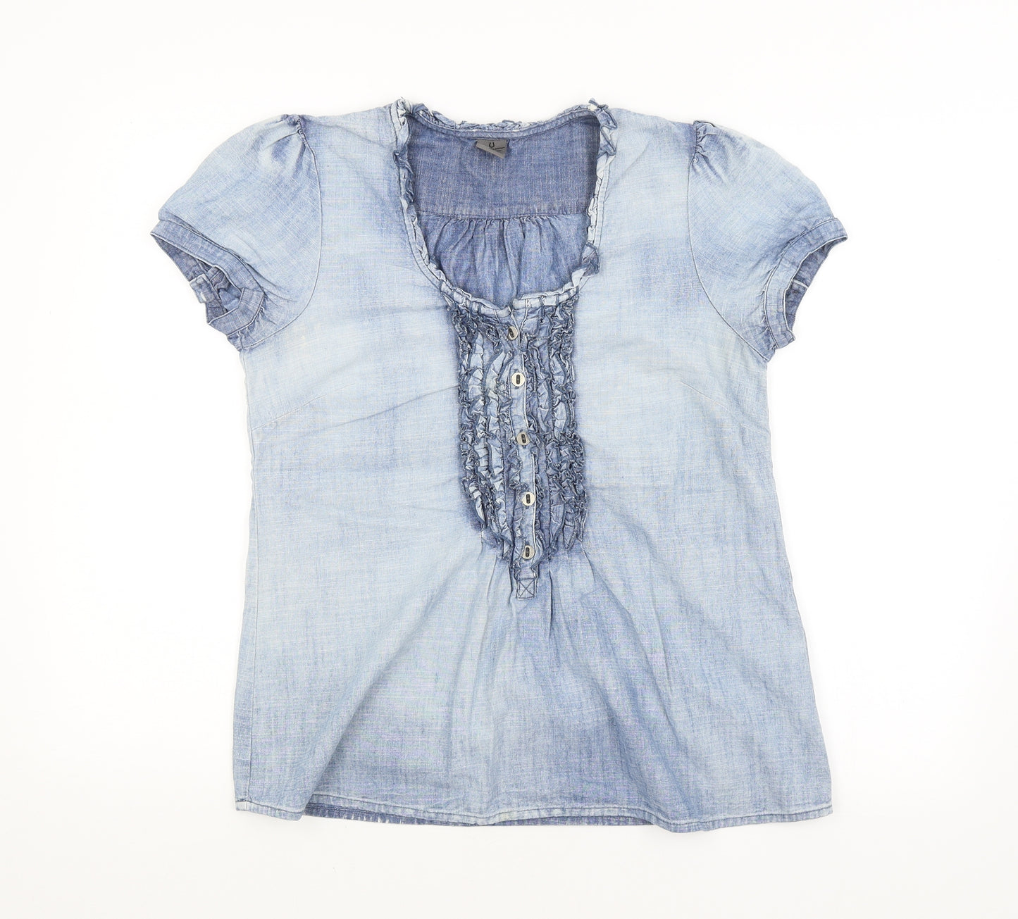 VERO MODA Womens Blue   Basic Blouse Size M