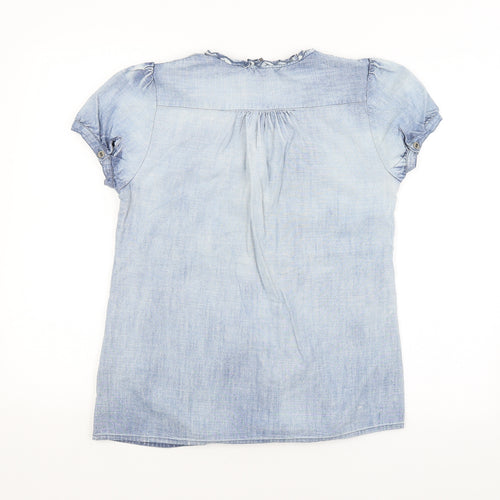 VERO MODA Womens Blue   Basic Blouse Size M