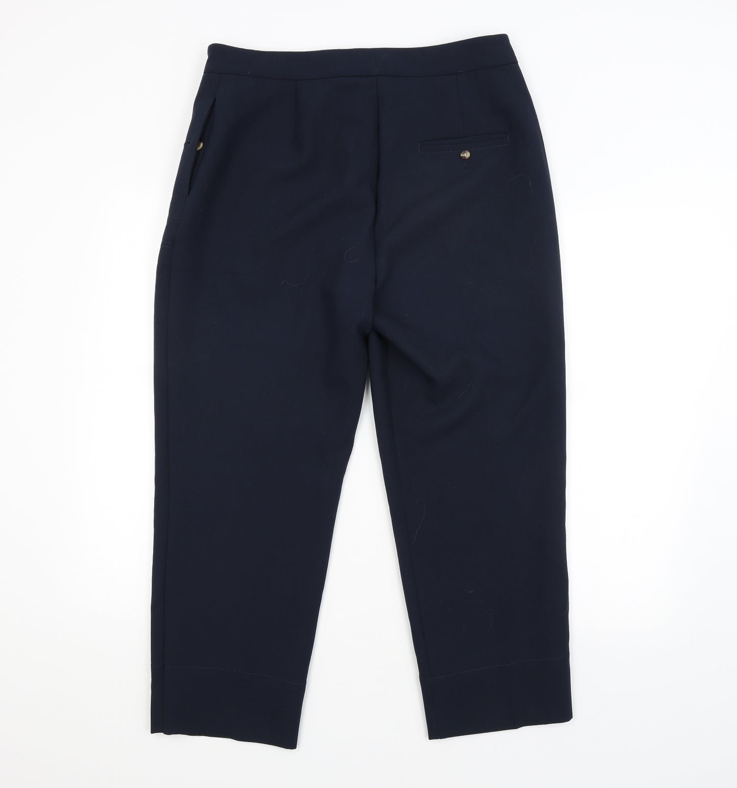 M&S Womens Blue   Trousers  Size 14 L26 in