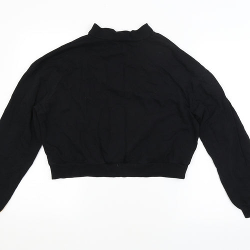 Select Womens Black Striped  Pullover Sweatshirt Size 16