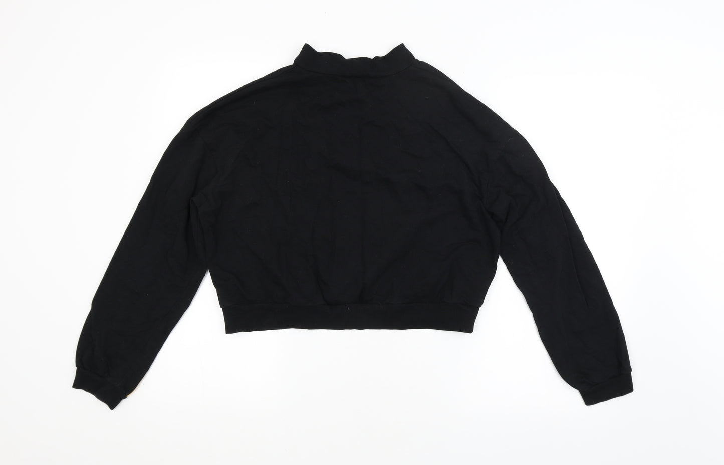 Select Womens Black Striped  Pullover Sweatshirt Size 16