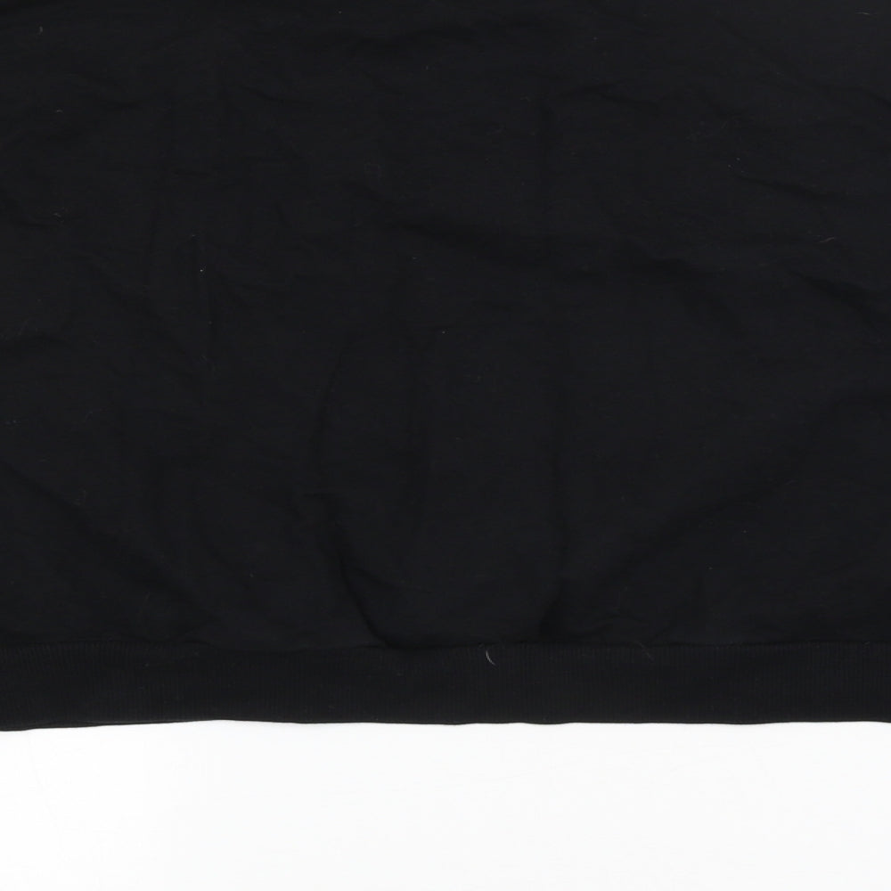 Select Womens Black Striped  Pullover Sweatshirt Size 16
