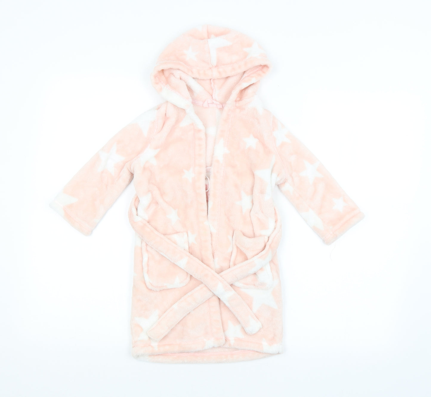 M&S Girls Pink Geometric   Robe Size 12-18 Months