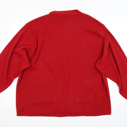 Daxon Womens Red   Cardigan Jumper