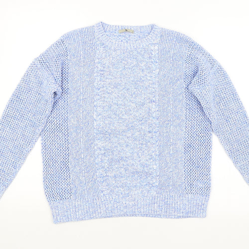 TU Womens Blue Argyle/Diamond  Pullover Jumper Size 12