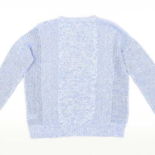 TU Womens Blue Argyle/Diamond  Pullover Jumper Size 12
