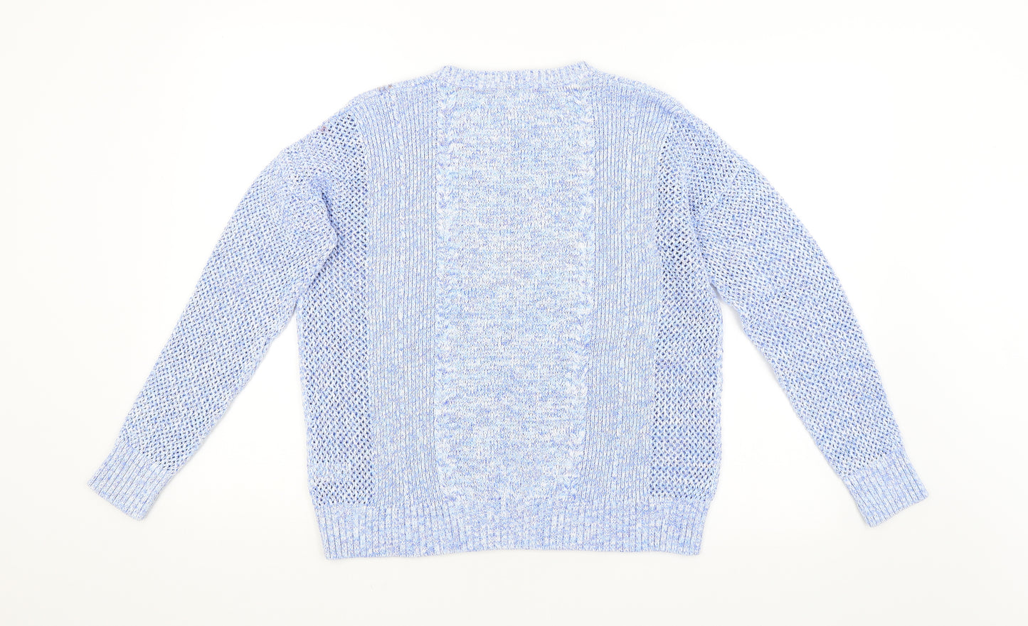TU Womens Blue Argyle/Diamond  Pullover Jumper Size 12