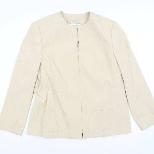 Dinomoda Womens Beige   Jacket  Size 16
