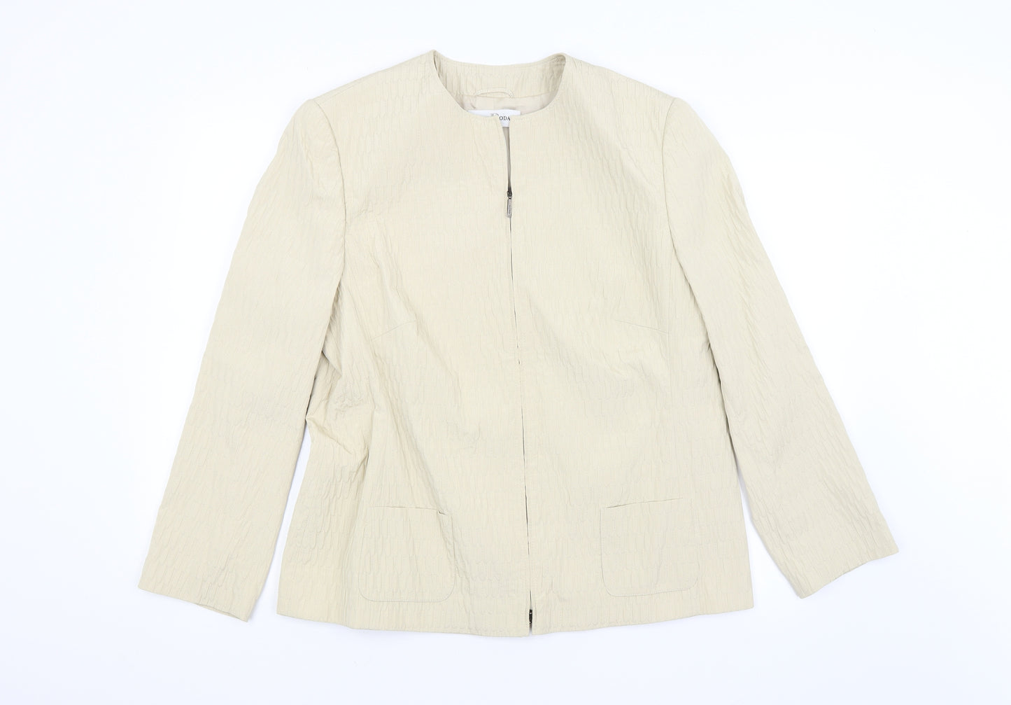 Dinomoda Womens Beige   Jacket  Size 16