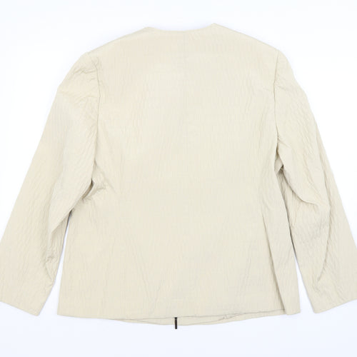 Dinomoda Womens Beige   Jacket  Size 16